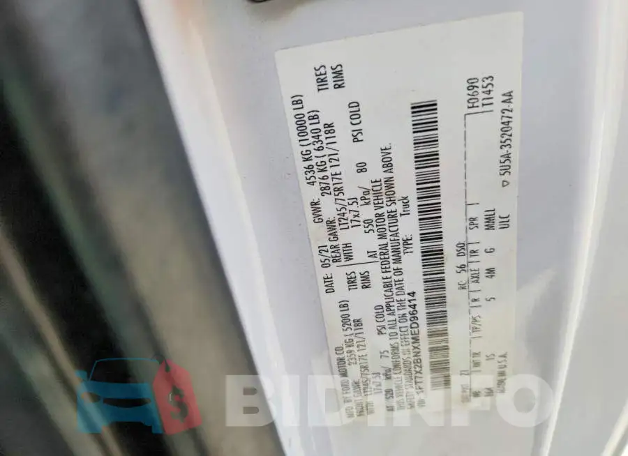 1FT7X2BNXMED96414 Photo# 12
