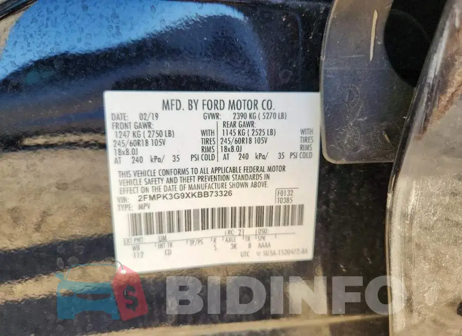 2FMPK3G9XKBB73326 Photo# 13