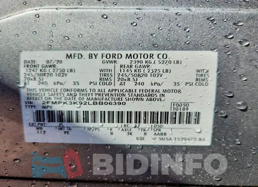 2FMPK3K92LBB06390 Photo# 14