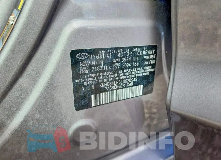 KMHD84LF3LU028949 Photo# 12