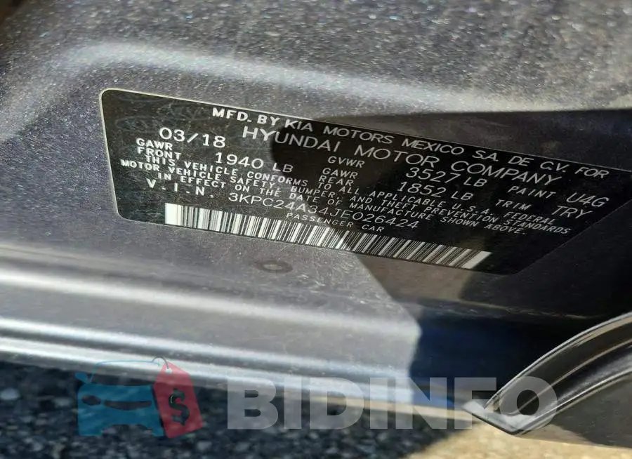 3KPC24A34JE026424 Photo# 12