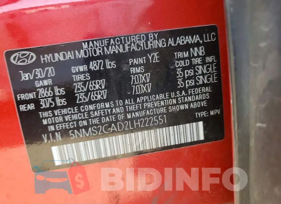 5NMS2CAD2LH222551 Photo# 12