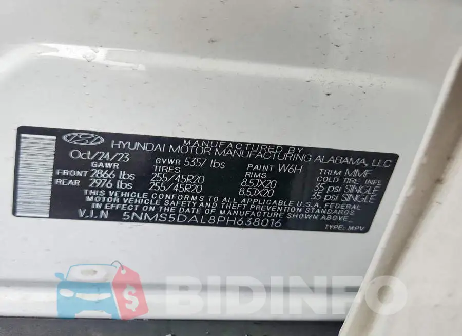 5NMS5DAL8PH638016 Photo# 13