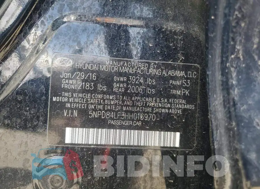 5NPD84LF3HH016970 Photo# 12
