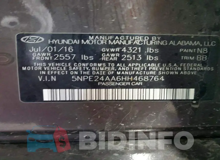5NPE24AA6HH468764 Photo# 12