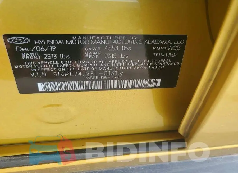 5NPEJ4J23LH013116 Photo# 12