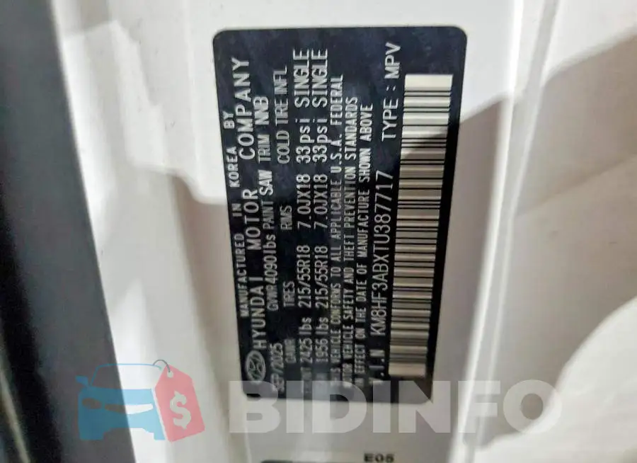 KM8HF3ABXTU387717 Photo# 13
