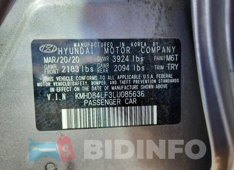 KMHD84LF3LU085636 Photo# 12