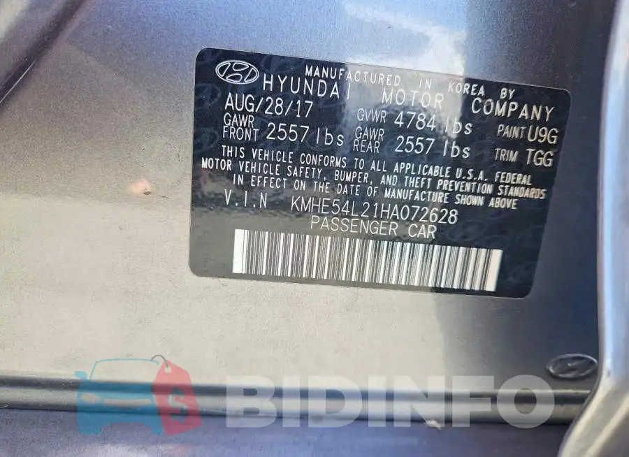KMHE54L21HA072628 Photo# 12