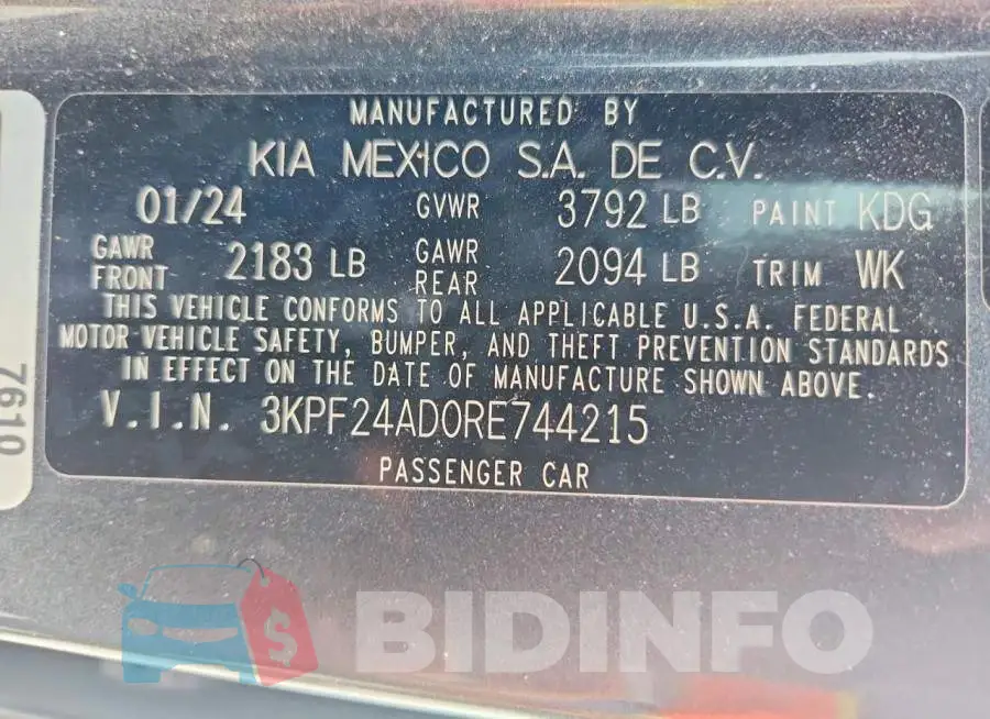 3KPF24AD0RE744215 Photo# 13