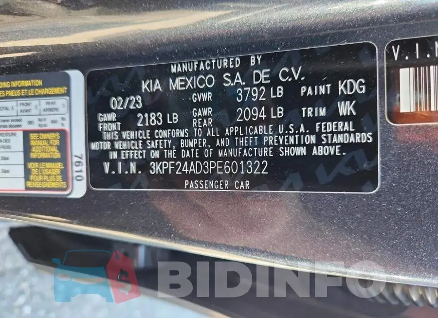 3KPF24AD3PE601322 Photo# 12