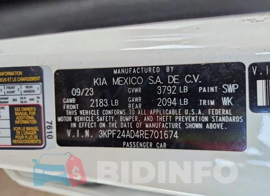 3KPF24AD4RE701674 Photo# 12