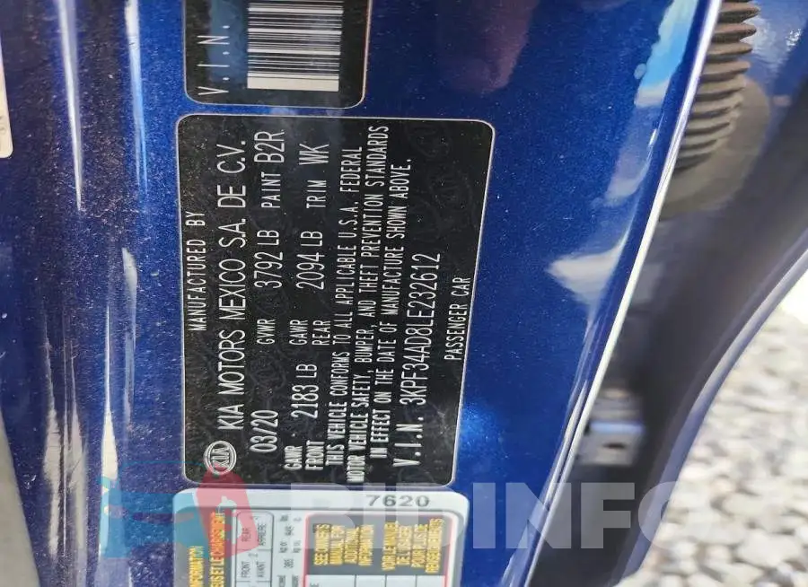 3KPF34AD8LE232612 Photo# 12