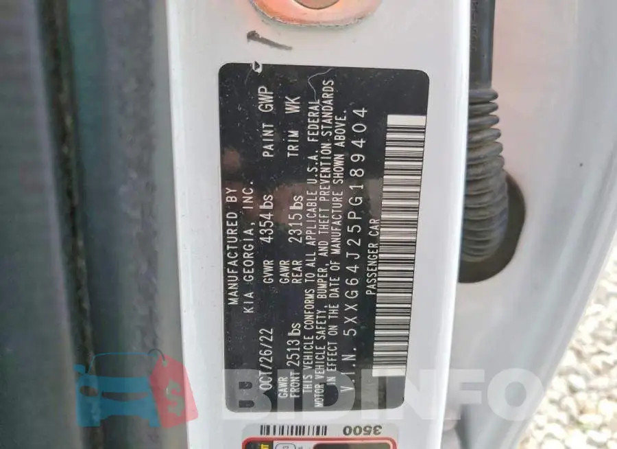 5XXG64J25PG189404 Photo# 12