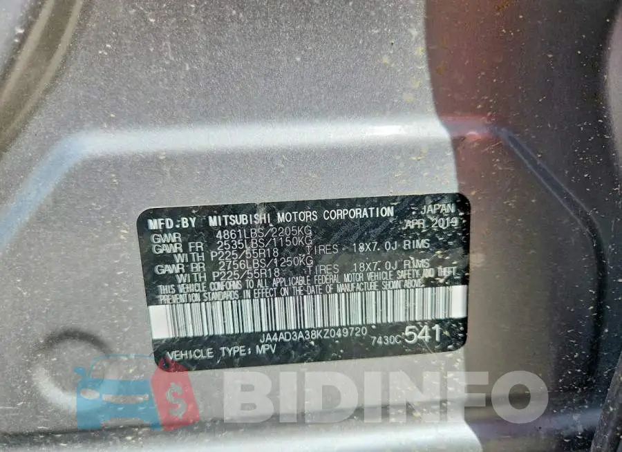 JA4AD3A38KZ049720 Photo# 12