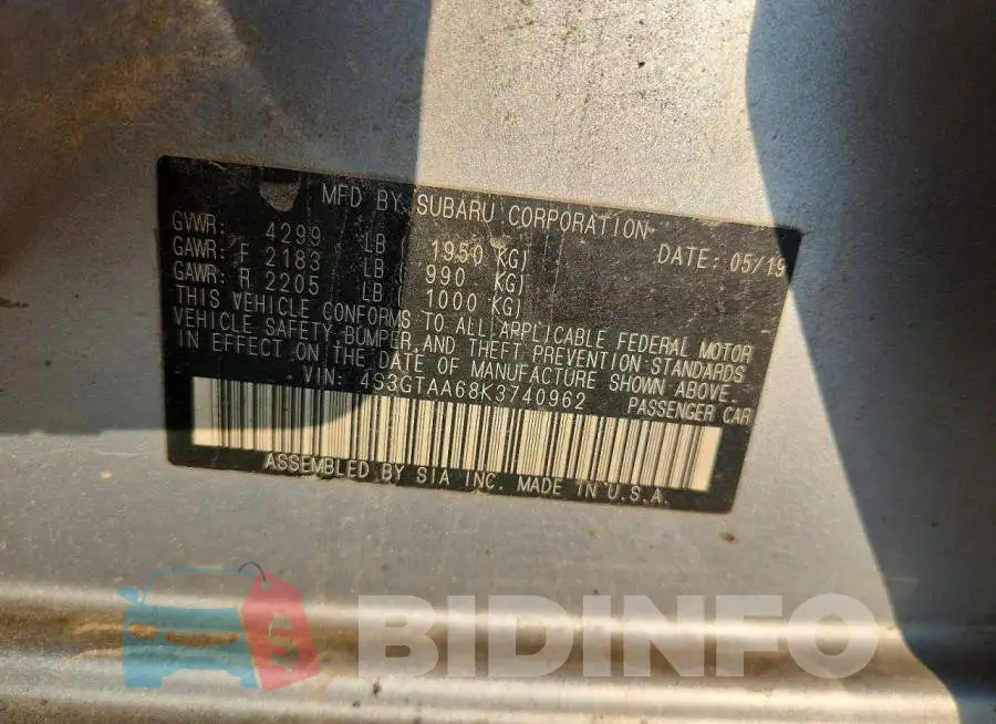4S3GTAA68K3740962 Photo# 13