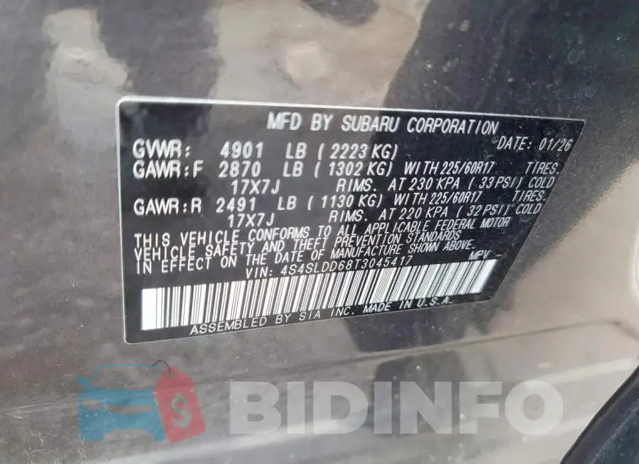 4S4SLDD68T3045417 Photo# 12