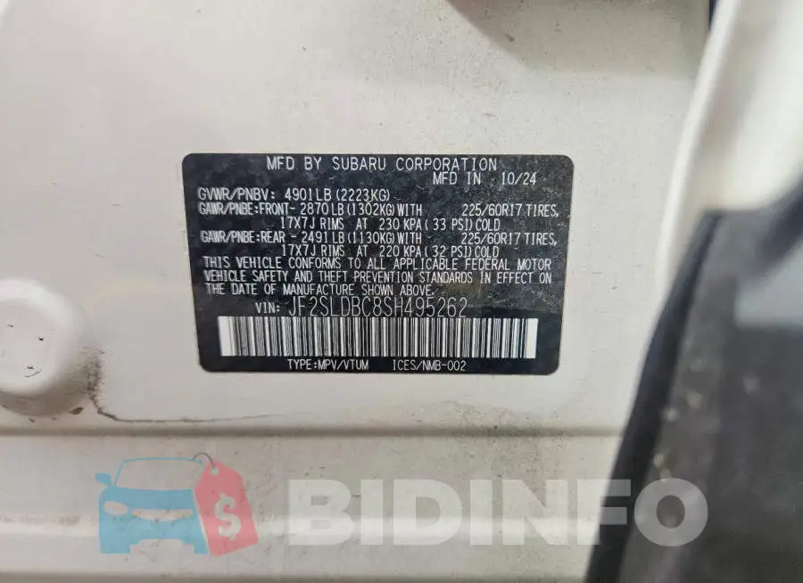JF2SLDBC8SH495262 Photo# 14