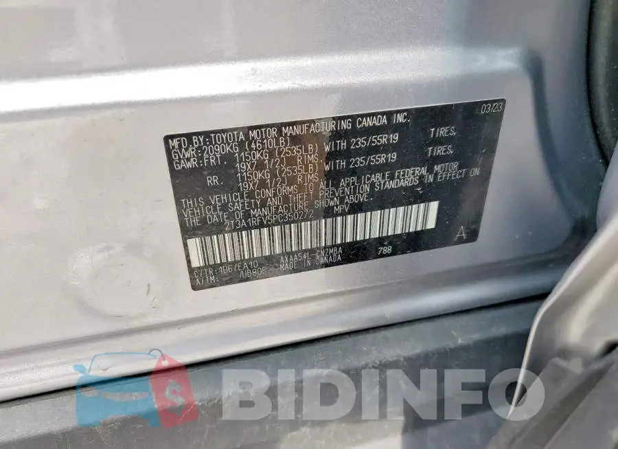 2T3A1RFV5PC350272 Photo# 13