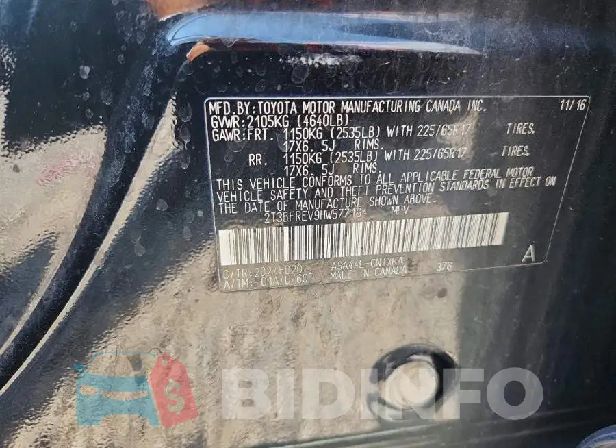 2T3BFREV9HW577164 Photo# 13