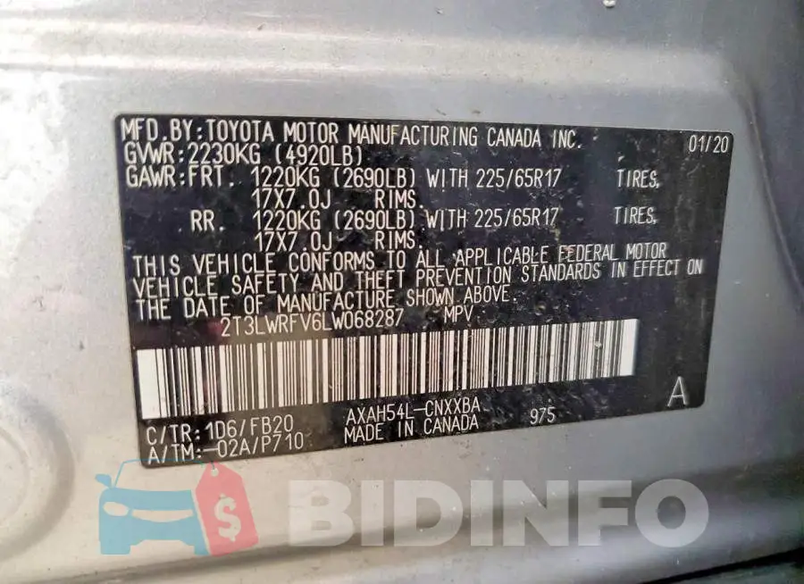 2T3LWRFV6LW068287 Photo# 13