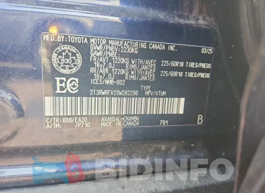 2T3RWRFV2SW282296 Photo# 13