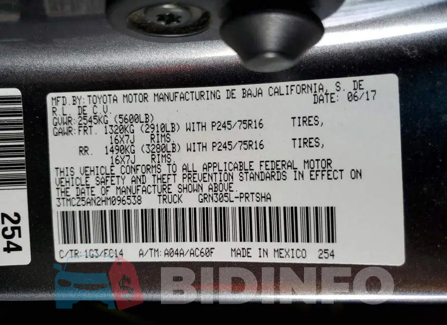 3TMCZ5AN2HM096538 Photo# 12