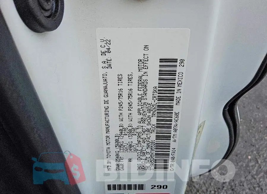 3TYRX5GN5NT055201 Photo# 12