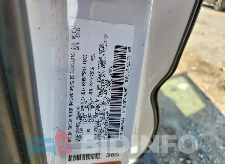 3TYRX5GN9MT030249 Photo# 12