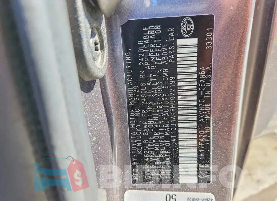 4T1C31AK8MU022199 Photo# 12