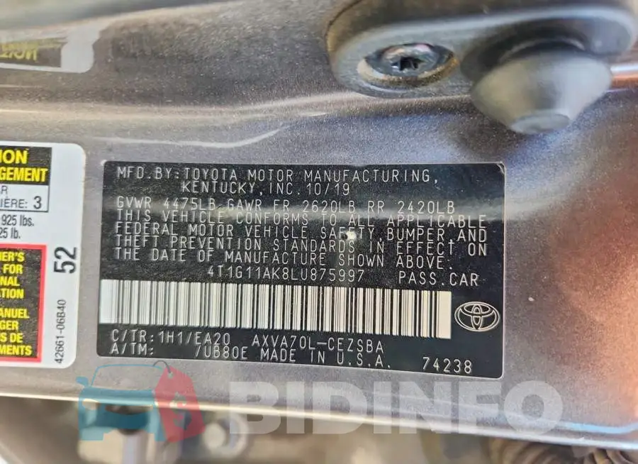 4T1G11AK8LU875997 Photo# 12