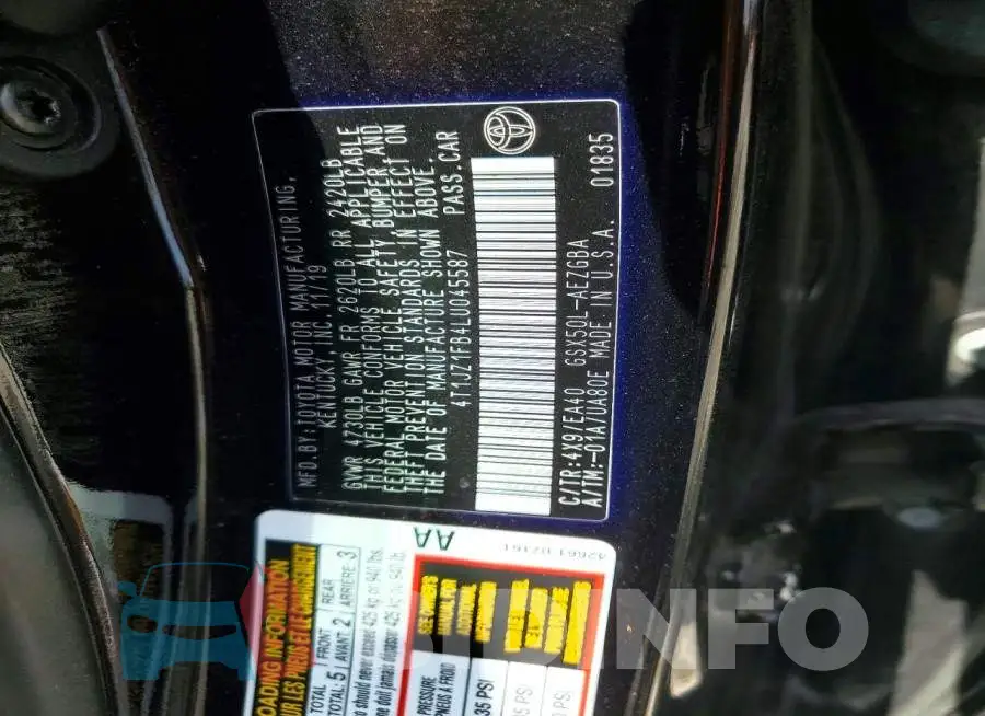 4T1JZ1FB4LU045587 Photo# 12