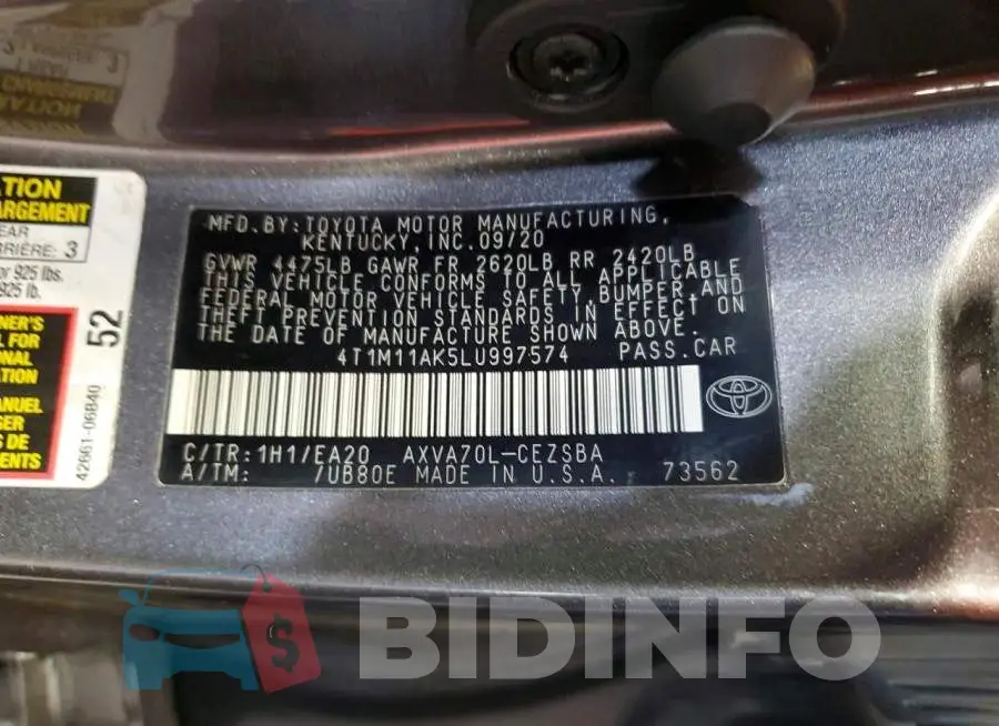 4T1M11AK5LU997574 Photo# 12