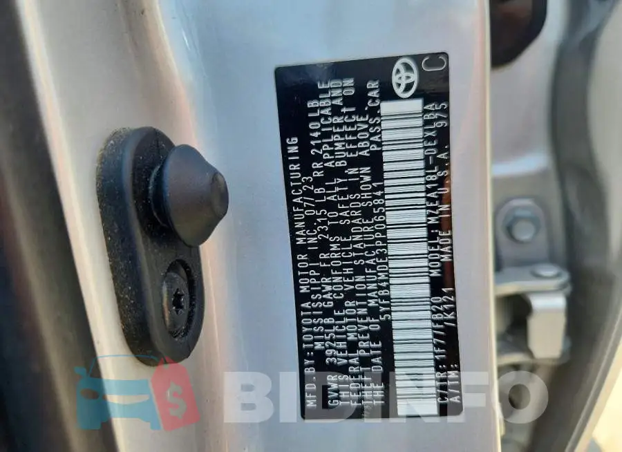 5YFB4MDE3PP065841 Photo# 12
