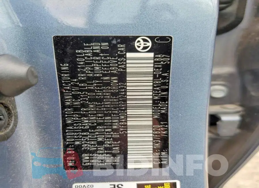 5YFB4MDE4RP124432 Photo# 12