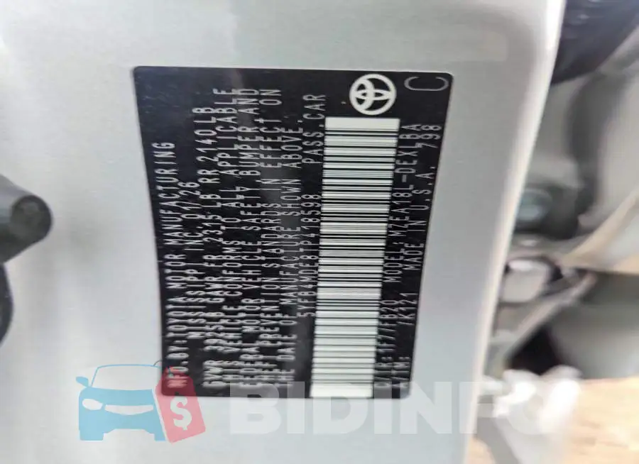 5YFB4MDE8TP418598 Photo# 12