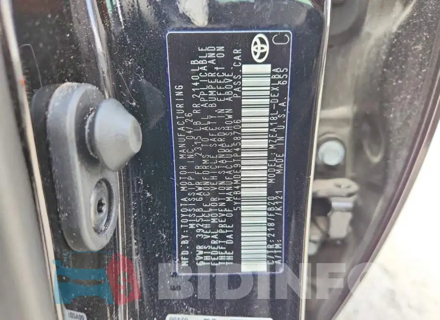 5YFB4MDE9TP458706 Photo# 12