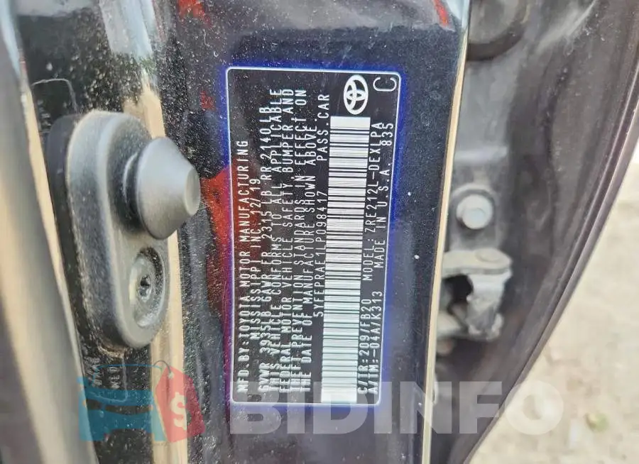 5YFEPRAE1LP098417 Photo# 13