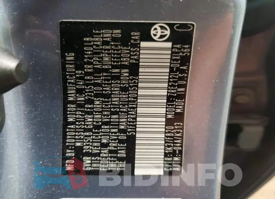 5YFEPRAEXLP005152 Photo# 12