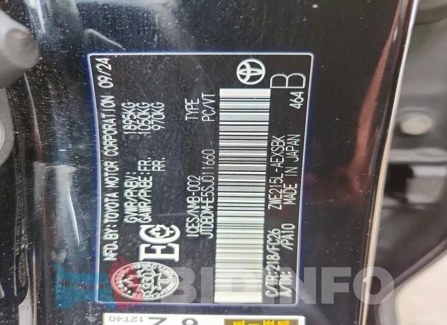 JTDBDMHE5SJ011660 Photo# 13