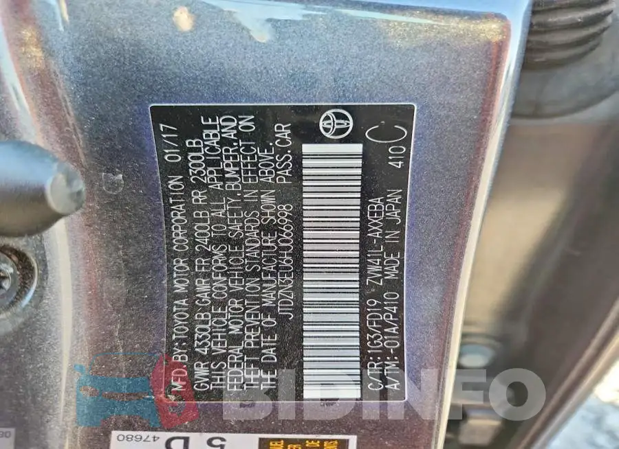 JTDZN3EU6HJ066998 Photo# 12