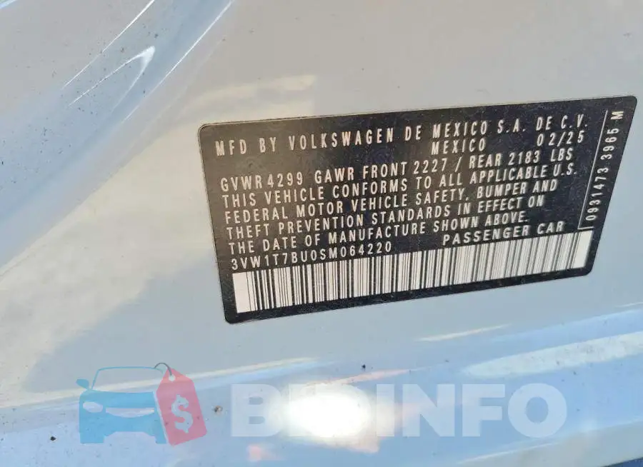 3VW1T7BU0SM064220 Photo# 12