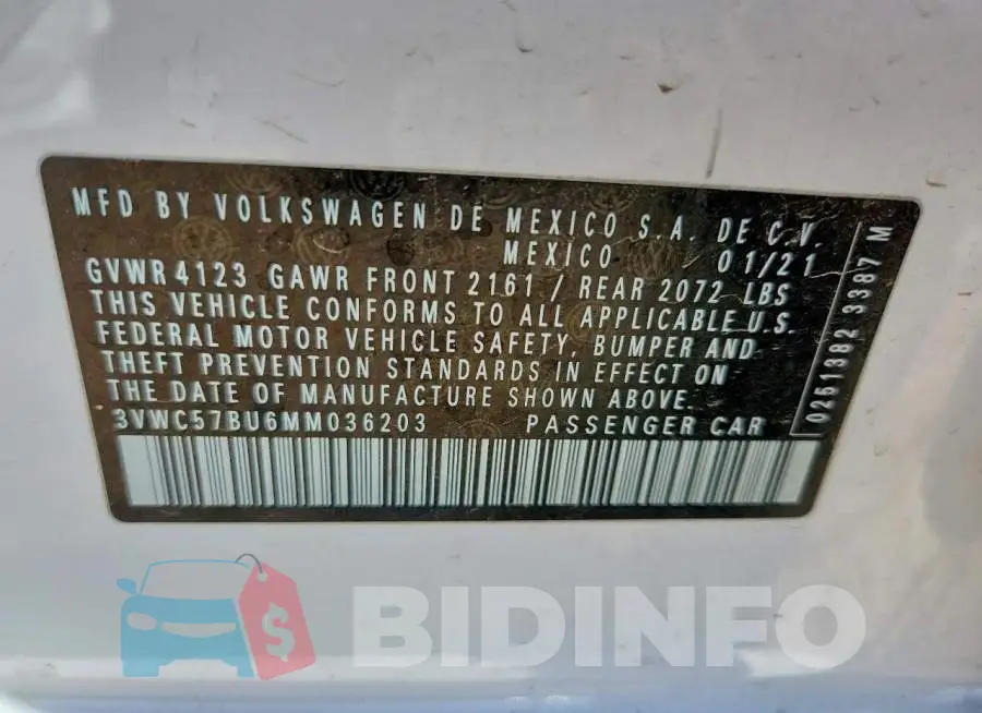 3VWC57BU6MM036203 Photo# 12