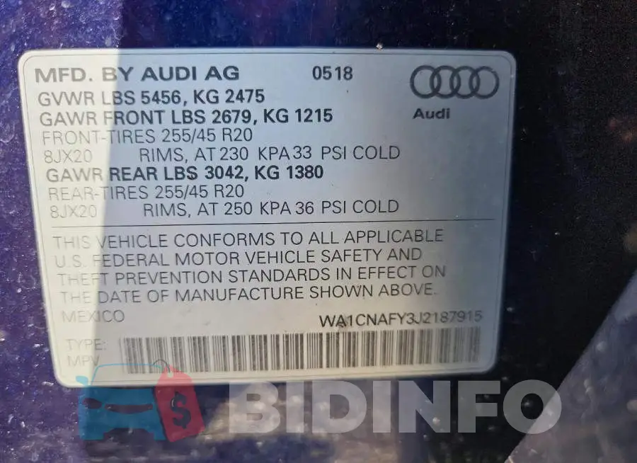 WA1CNAFY3J2187915 Photo# 13
