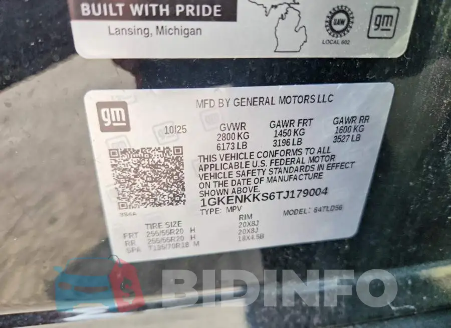 1GKENKKS6TJ179004 Photo# 13