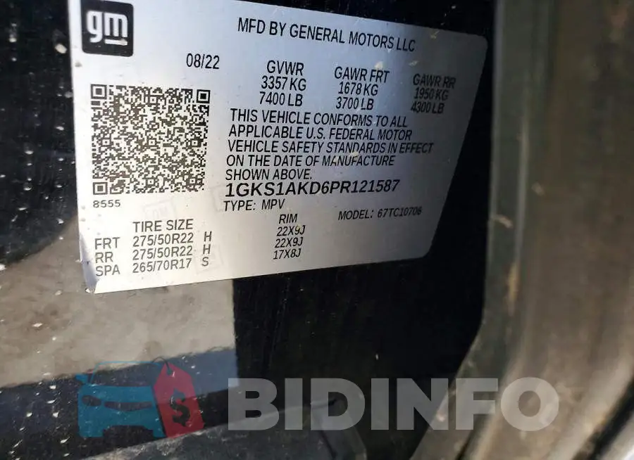1GKS1AKD6PR121587 Photo# 12