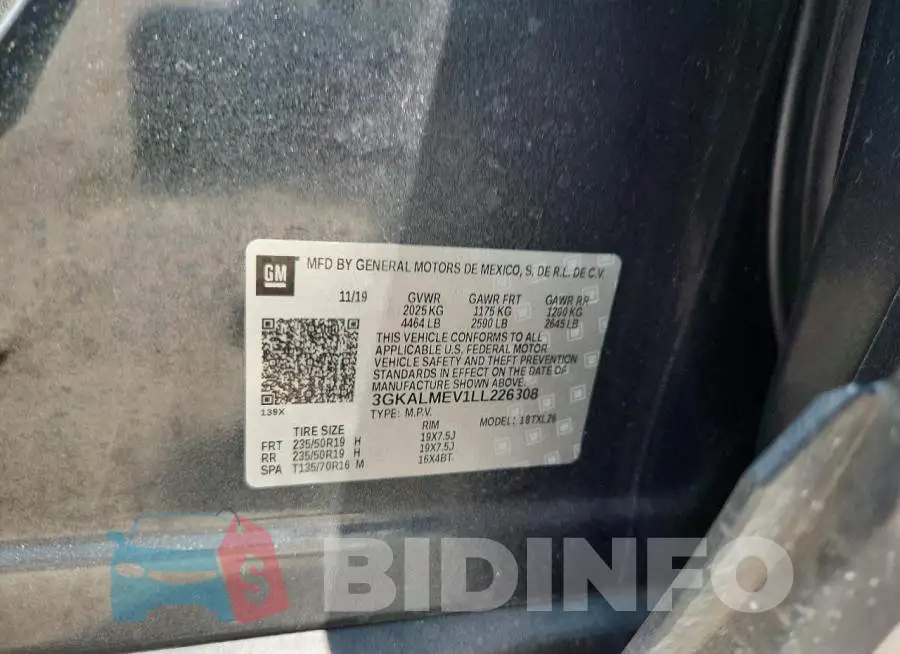 3GKALMEV1LL226308 Photo# 13