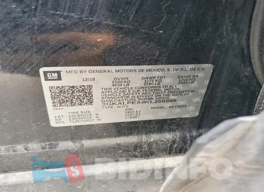 3GKALPEX8KL259565 Photo# 13