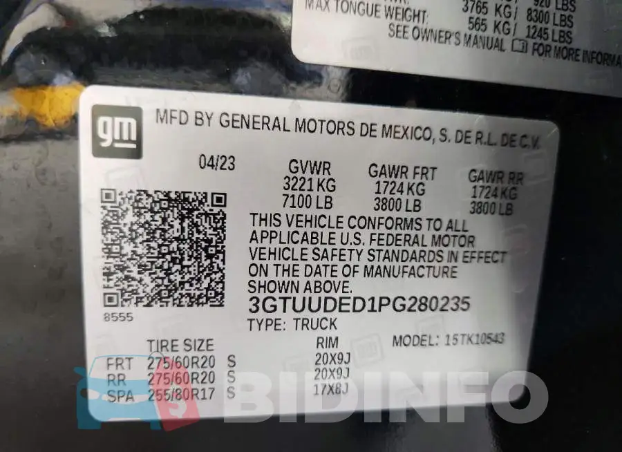 3GTUUDED1PG280235 Photo# 12