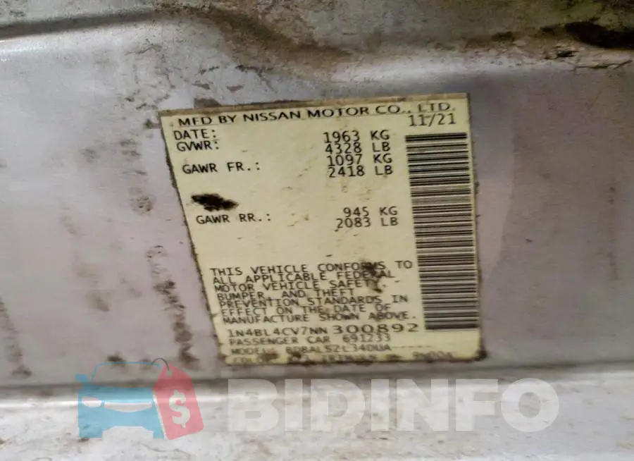 1N4BL4CV7NN300892 Photo# 12